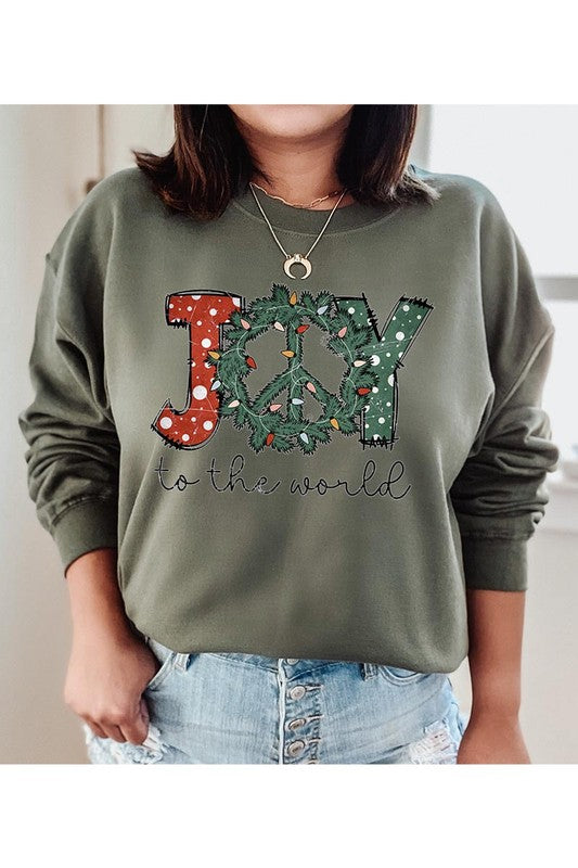 Joy To The World | Christmas Unisex Fleece Sweatshirt