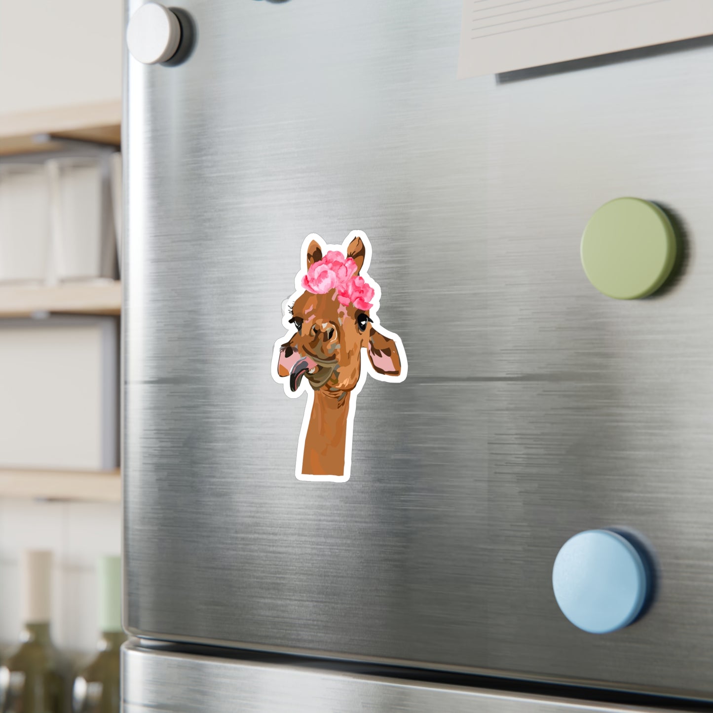 Cute Spotless Giraffe with a Flower Crown | Cute Safari Decal For Boys, Girls, Kids| Waterproof, Vinyl and Dishwasher Safe | Laptop, Water bottle, Planner, Tumbler