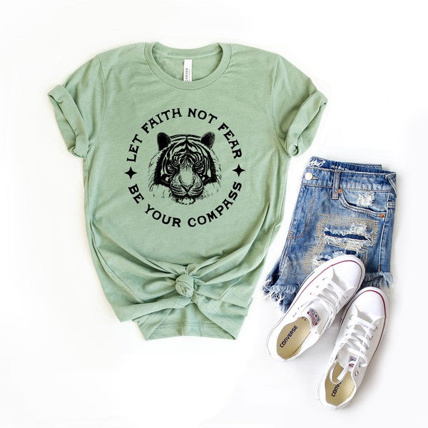Let Faith Not Fear Tiger Short Sleeve Graphic Tee