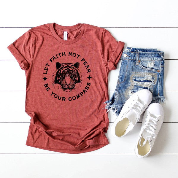 Let Faith Not Fear Tiger Short Sleeve Graphic Tee