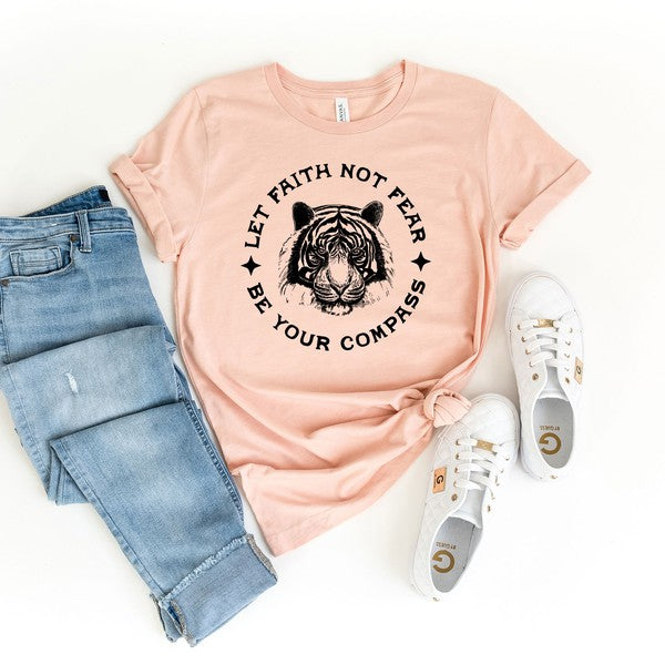 Let Faith Not Fear Tiger Short Sleeve Graphic Tee