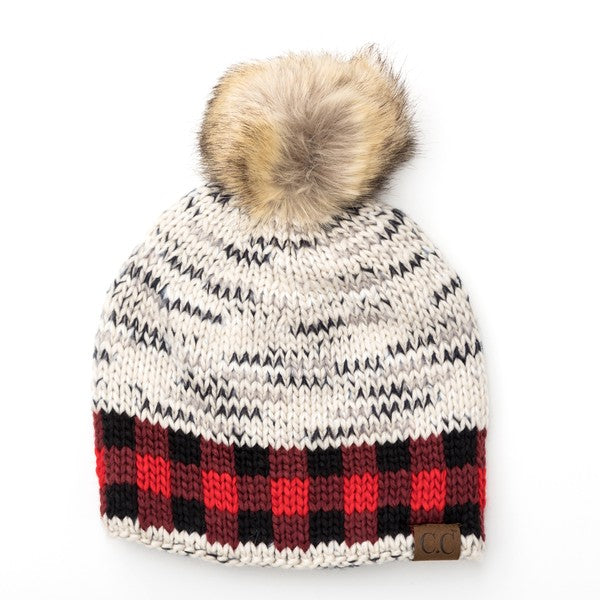 Cute and Cozy Buffalo Pom Beanie