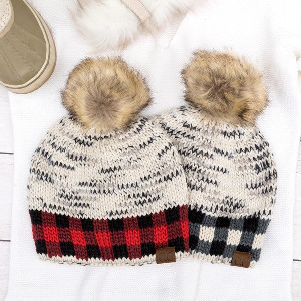 Cute and Cozy Buffalo Pom Beanie