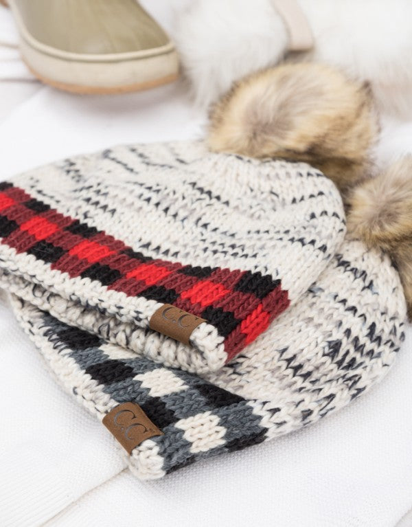 Cute and Cozy Buffalo Pom Beanie
