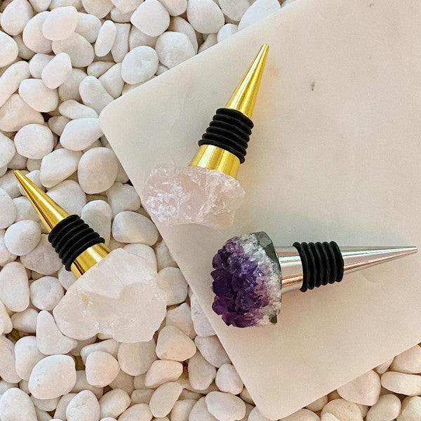 Nature's Elegance: Semi-Precious Stone Wine Stoppers | Beautiful Wine Stopper