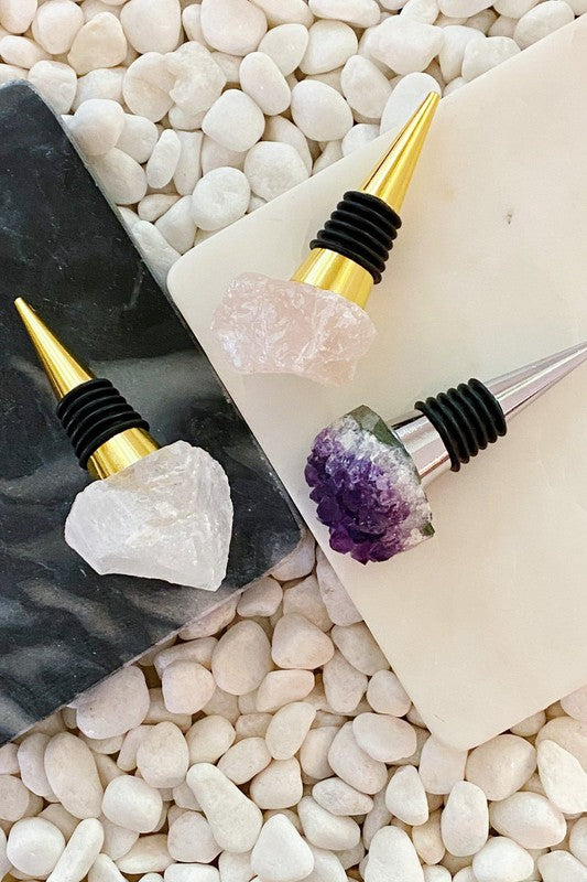 Nature's Elegance: Semi-Precious Stone Wine Stoppers | Beautiful Wine Stopper