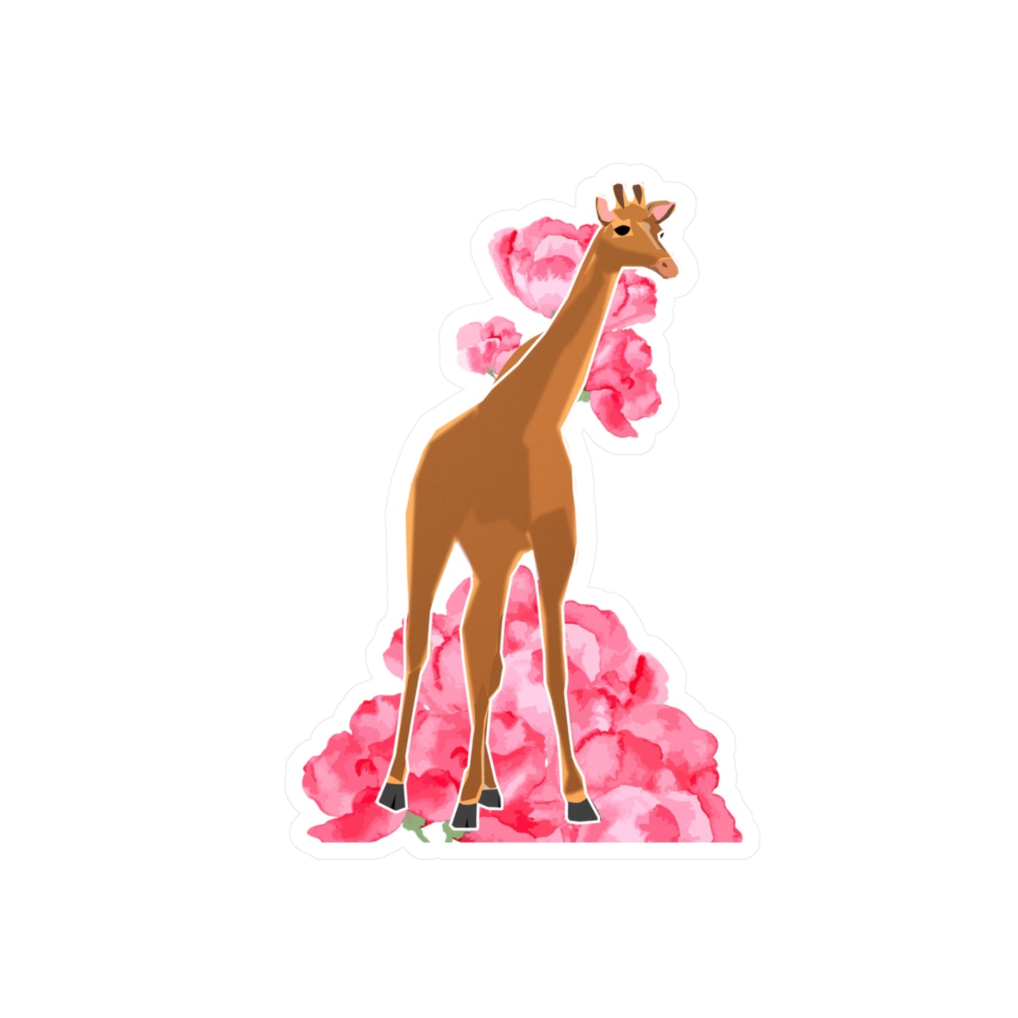 Adorable Spotless Baby Giraffe with a Flower Crown | Cute Safari Decal For Boys, Girls, Kids| Waterproof, Vinyl and Dishwasher Safe | Laptop, Water bottle, Planner, Tumbler
