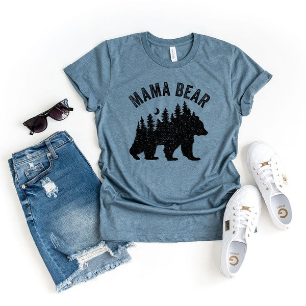 Mama Bear Silhouette Short Sleeve Graphic Tee