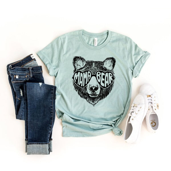 Mama Bear Sunglasses Short Sleeve Graphic Tee