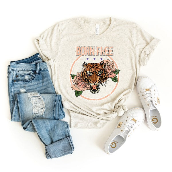 Born Free Tiger Short Sleeve Graphic Tee
