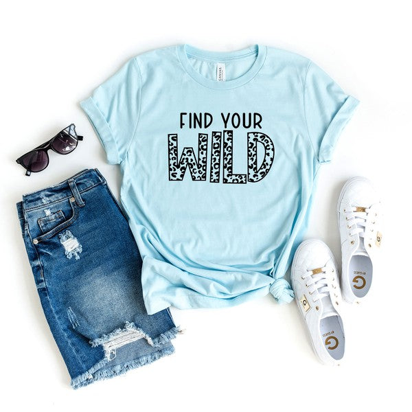 Leopard Find Your Wild Short Sleeve Graphic Tee