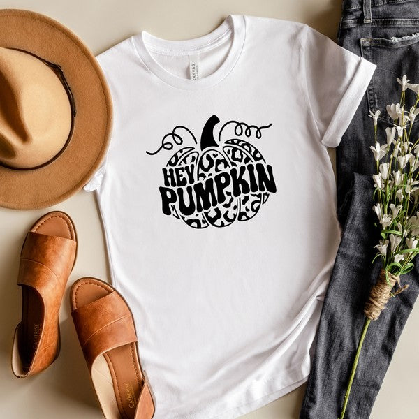 Leopard Hey Pumpkin Short Sleeve Graphic Tee