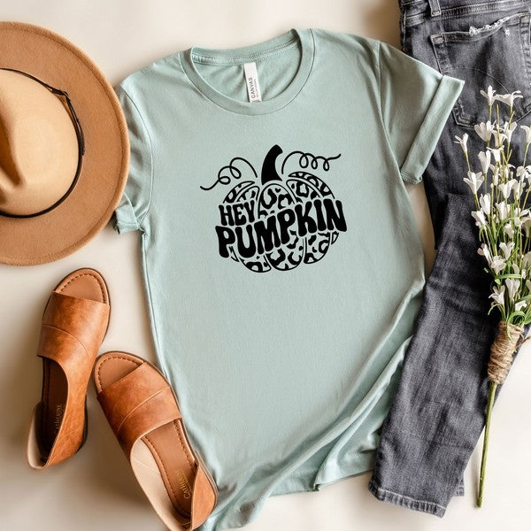 Leopard Hey Pumpkin Short Sleeve Graphic Tee