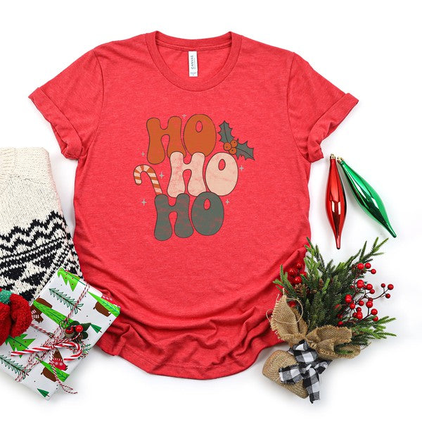 Retro Ho Ho Ho Short Sleeve Graphic Tee