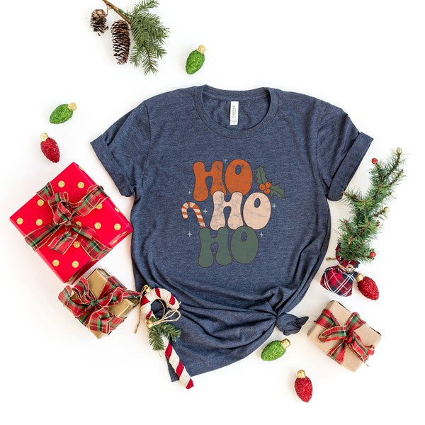 Retro Ho Ho Ho Short Sleeve Graphic Tee