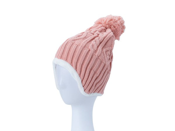 Stylish Thick Cable Knit Ear Cover Beanie