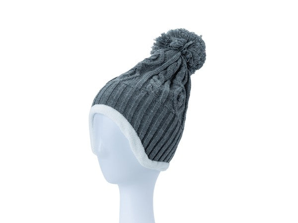 Stylish Thick Cable Knit Ear Cover Beanie