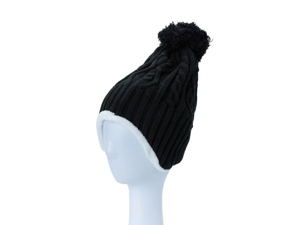 Stylish Thick Cable Knit Ear Cover Beanie