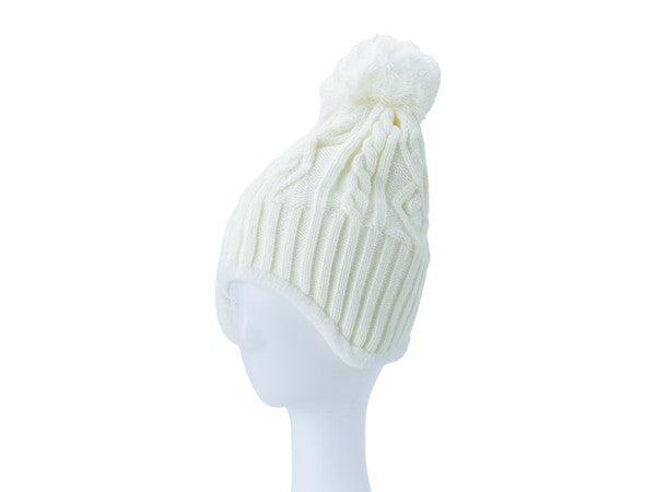 Stylish Thick Cable Knit Ear Cover Beanie