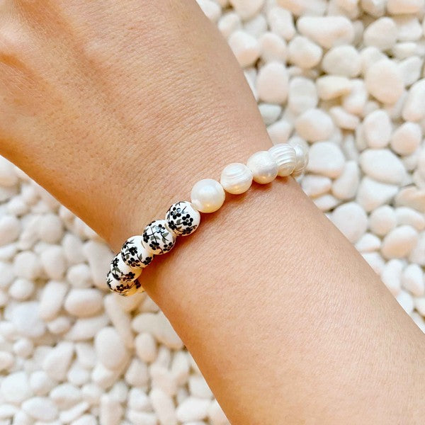 So Fresh Pearl And Porcelain Bracelet