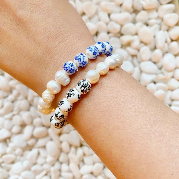 So Fresh Pearl And Porcelain Bracelet