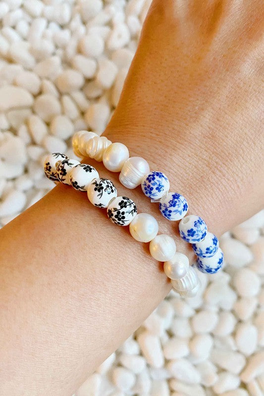 So Fresh Pearl And Porcelain Bracelet