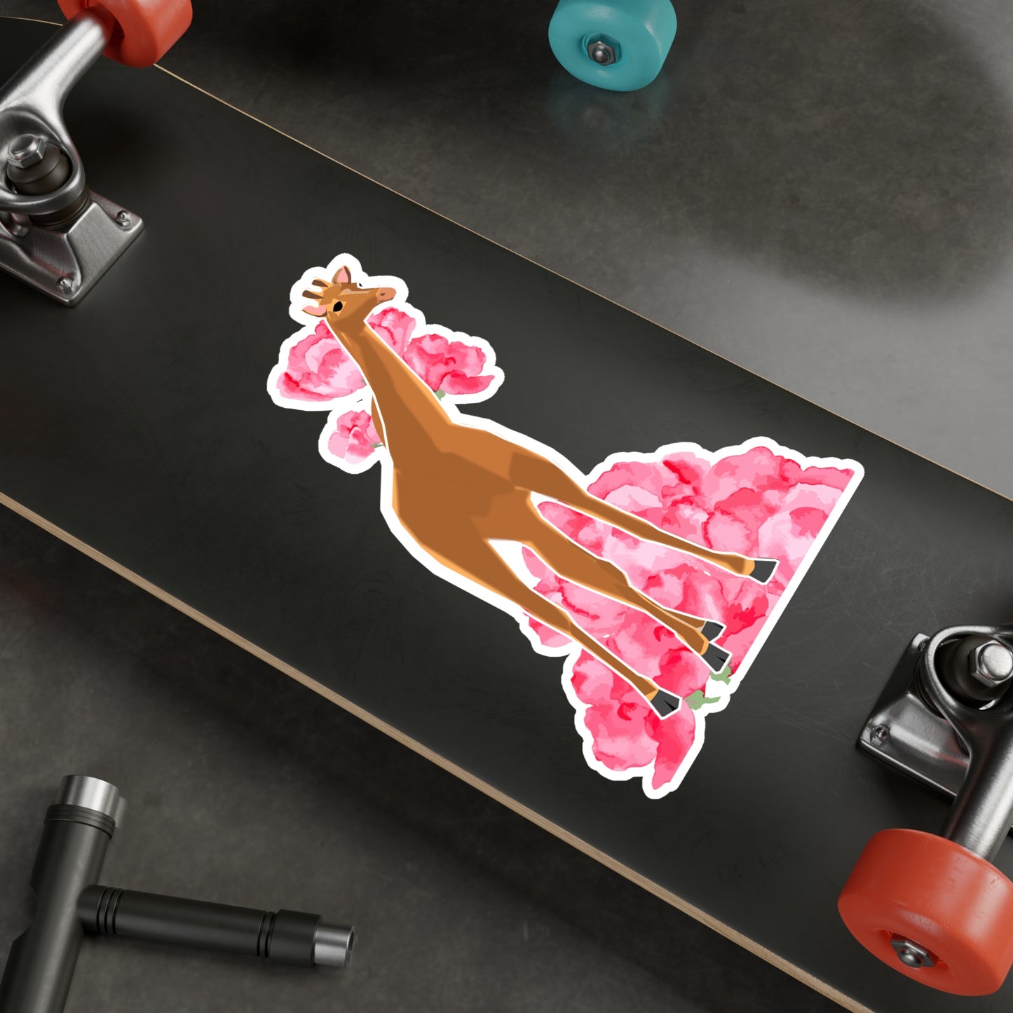 Adorable Spotless Baby Giraffe with a Flower Crown | Cute Safari Decal For Boys, Girls, Kids| Waterproof, Vinyl and Dishwasher Safe | Laptop, Water bottle, Planner, Tumbler