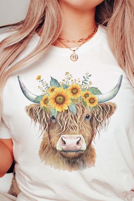 Sunflower Cow Graphic Tee