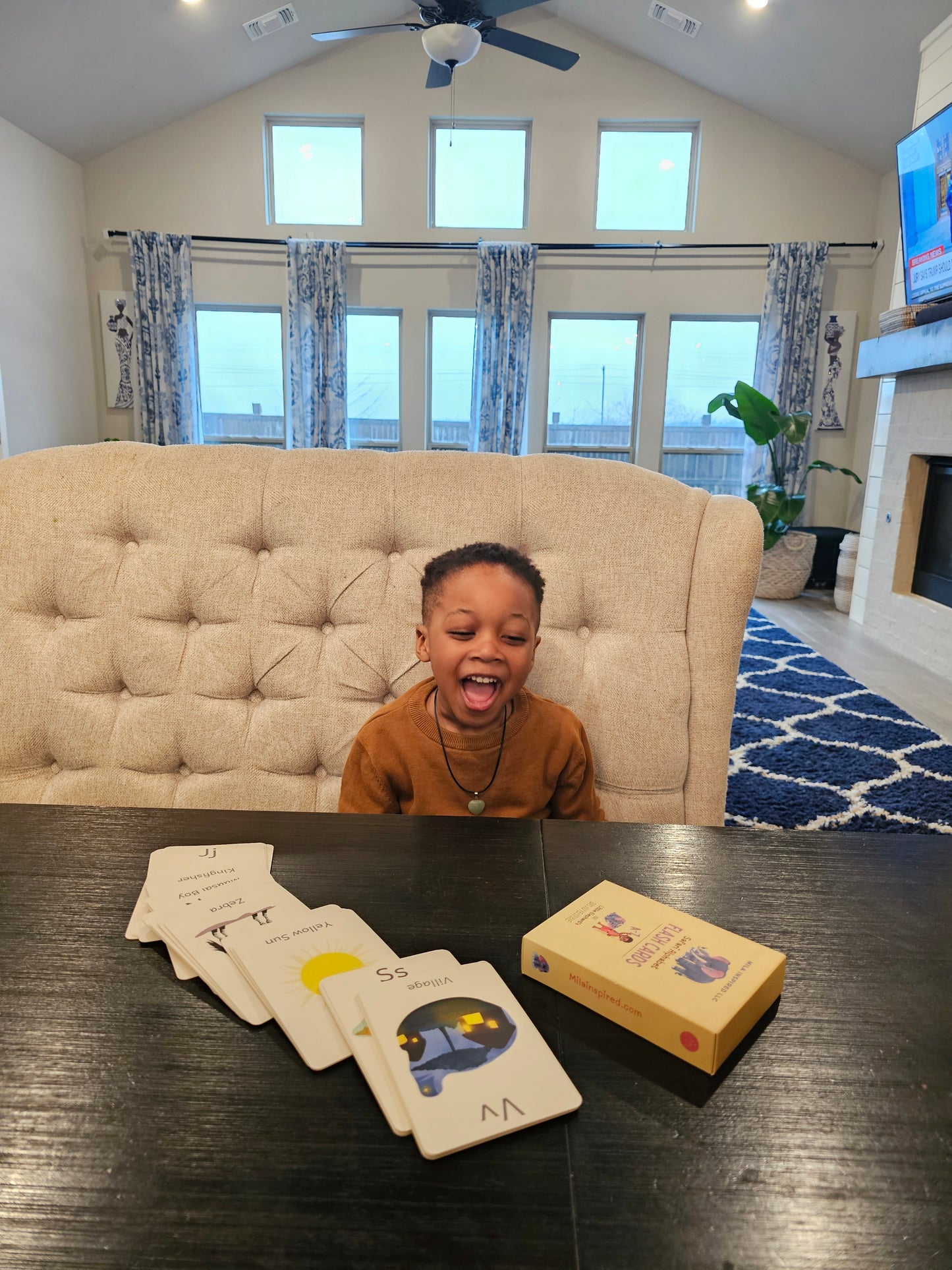 Fun Safari Alphabet Flash Cards from The Little Elephant's Big Adventure Book | Amara Baby Elephant ABC Cards | Fun Children's A to Z Learning Cards