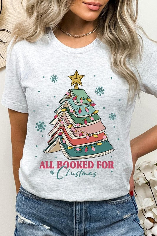 All Booked for Christmas Unisex Short Sleeved Shirt