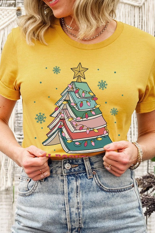 All Booked for Christmas Unisex Short Sleeved Shirt