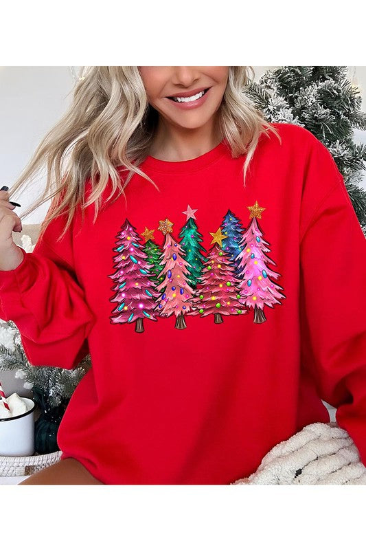 Unisex Fleece Christmas Tree Sweatshirt