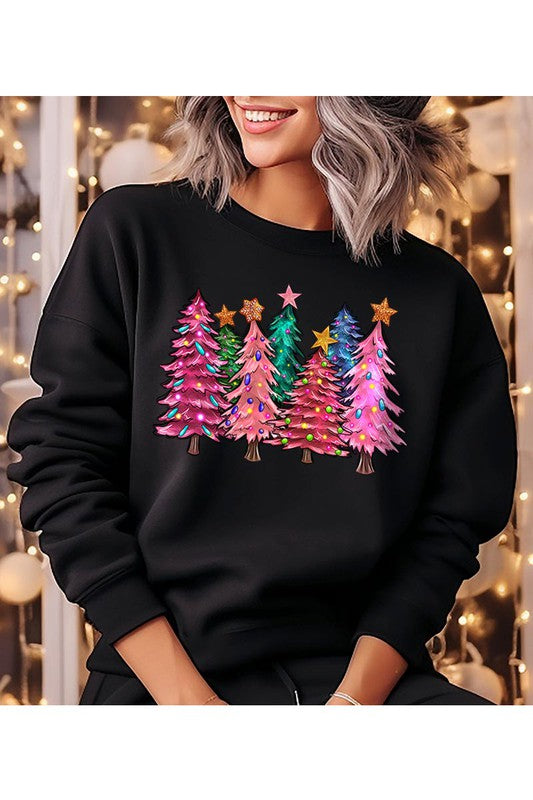 Unisex Fleece Christmas Tree Sweatshirt