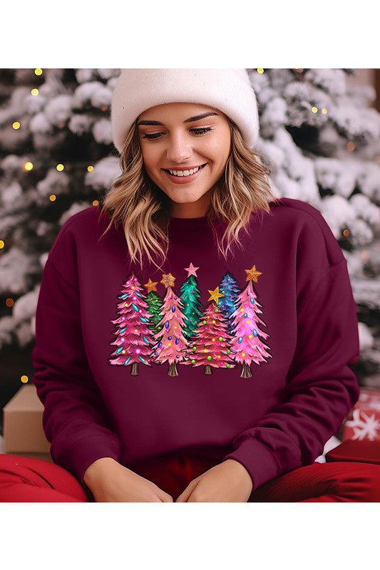 Unisex Fleece Christmas Tree Sweatshirt