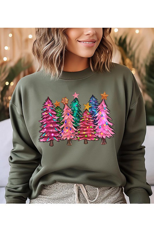 Unisex Fleece Christmas Tree Sweatshirt