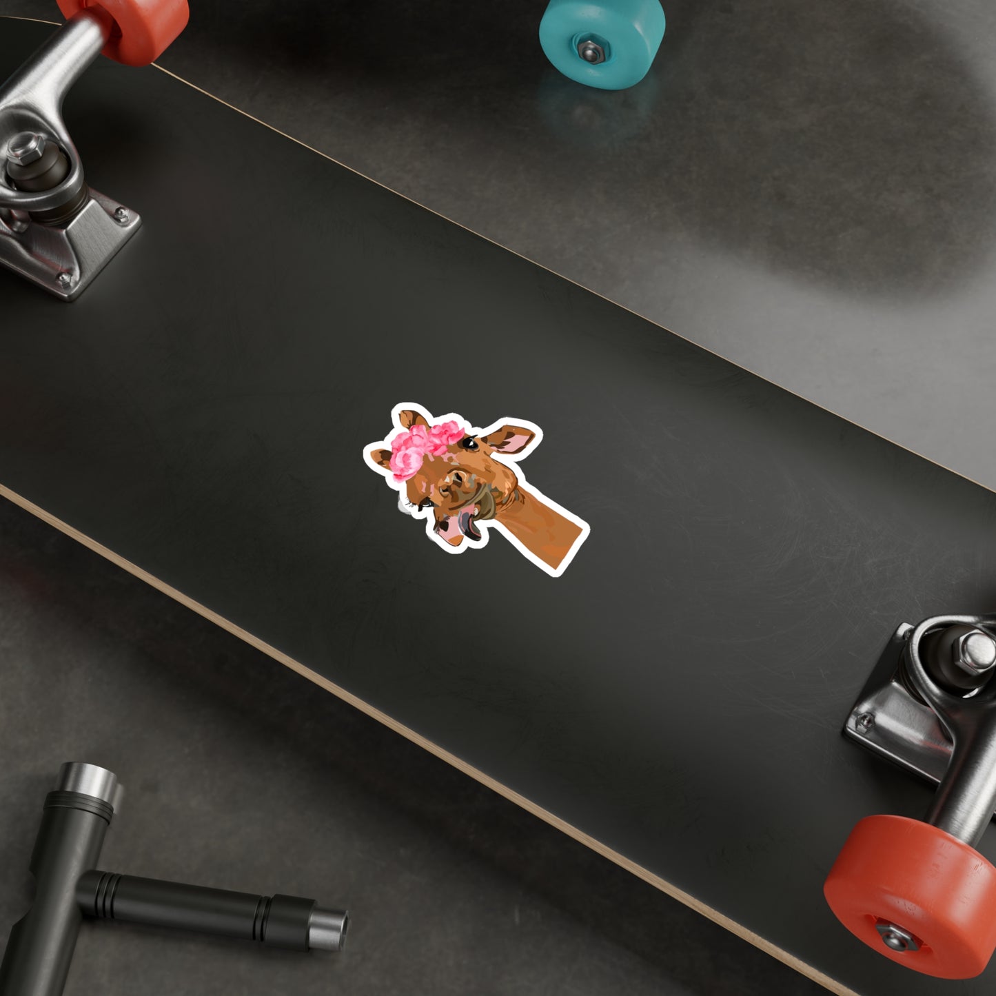 Cute Spotless Giraffe with a Flower Crown | Cute Safari Decal For Boys, Girls, Kids| Waterproof, Vinyl and Dishwasher Safe | Laptop, Water bottle, Planner, Tumbler
