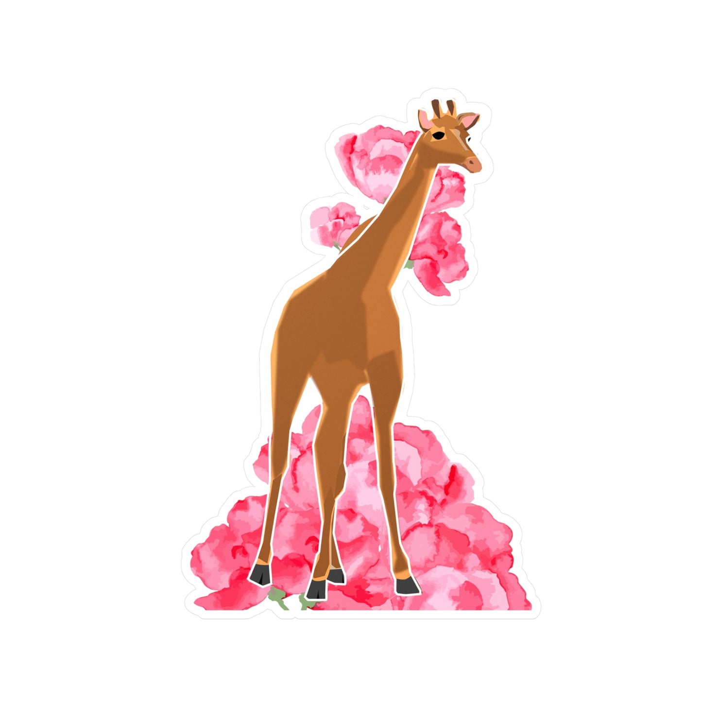 Adorable Spotless Baby Giraffe with a Flower Crown | Cute Safari Decal For Boys, Girls, Kids| Waterproof, Vinyl and Dishwasher Safe | Laptop, Water bottle, Planner, Tumbler