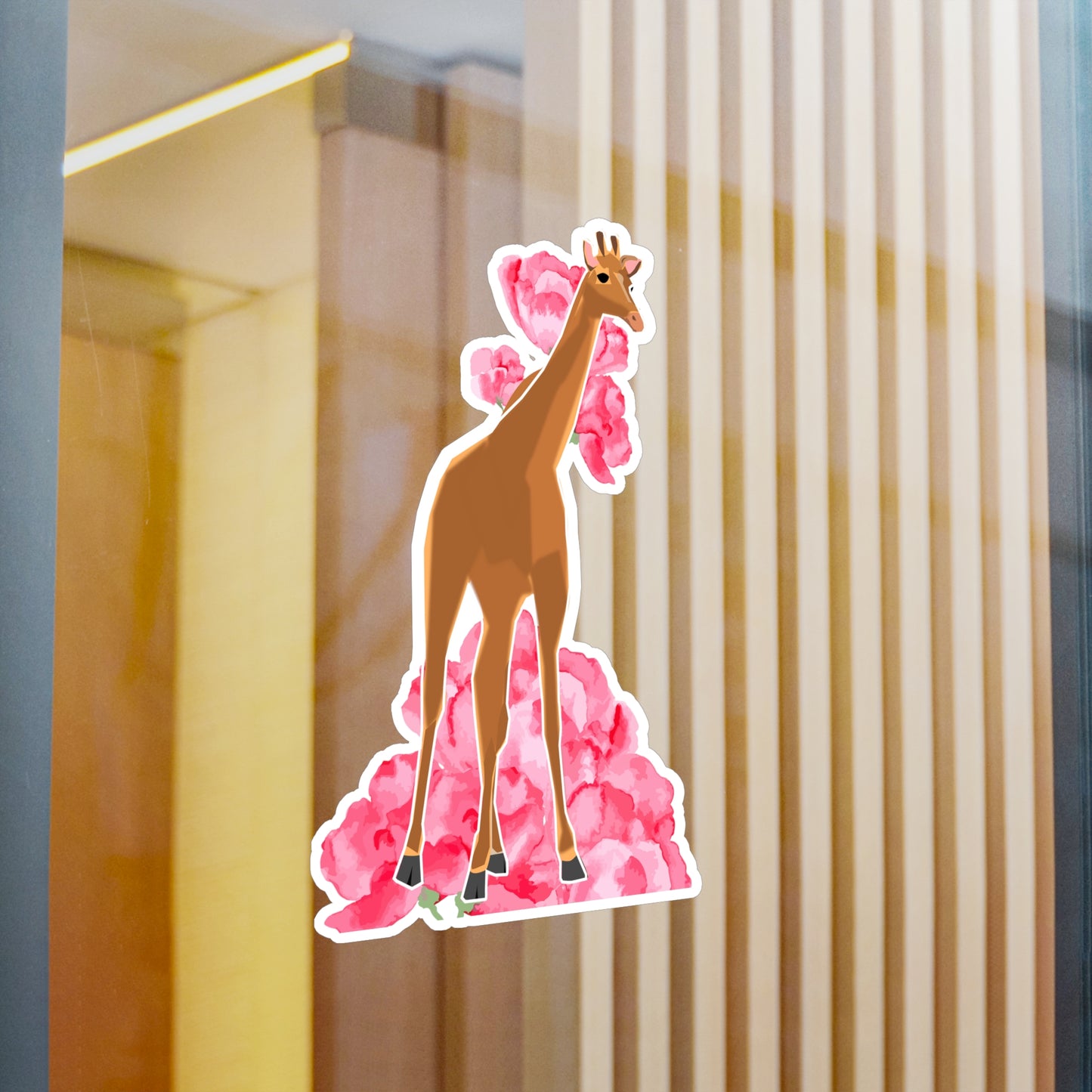 Adorable Spotless Baby Giraffe with a Flower Crown | Cute Safari Decal For Boys, Girls, Kids| Waterproof, Vinyl and Dishwasher Safe | Laptop, Water bottle, Planner, Tumbler