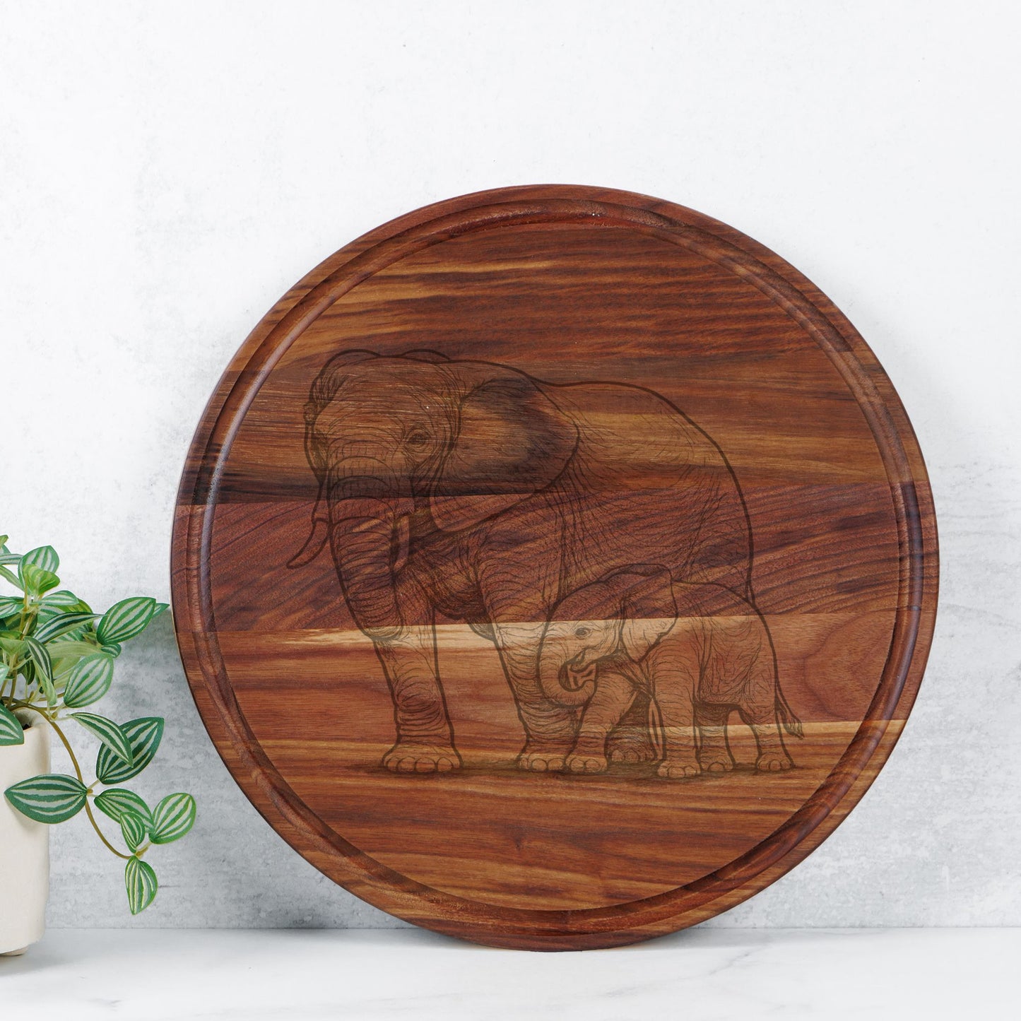 Mama and Baby Elephant Charcuterie Board – Housewarming Gift, Wedding Gift
