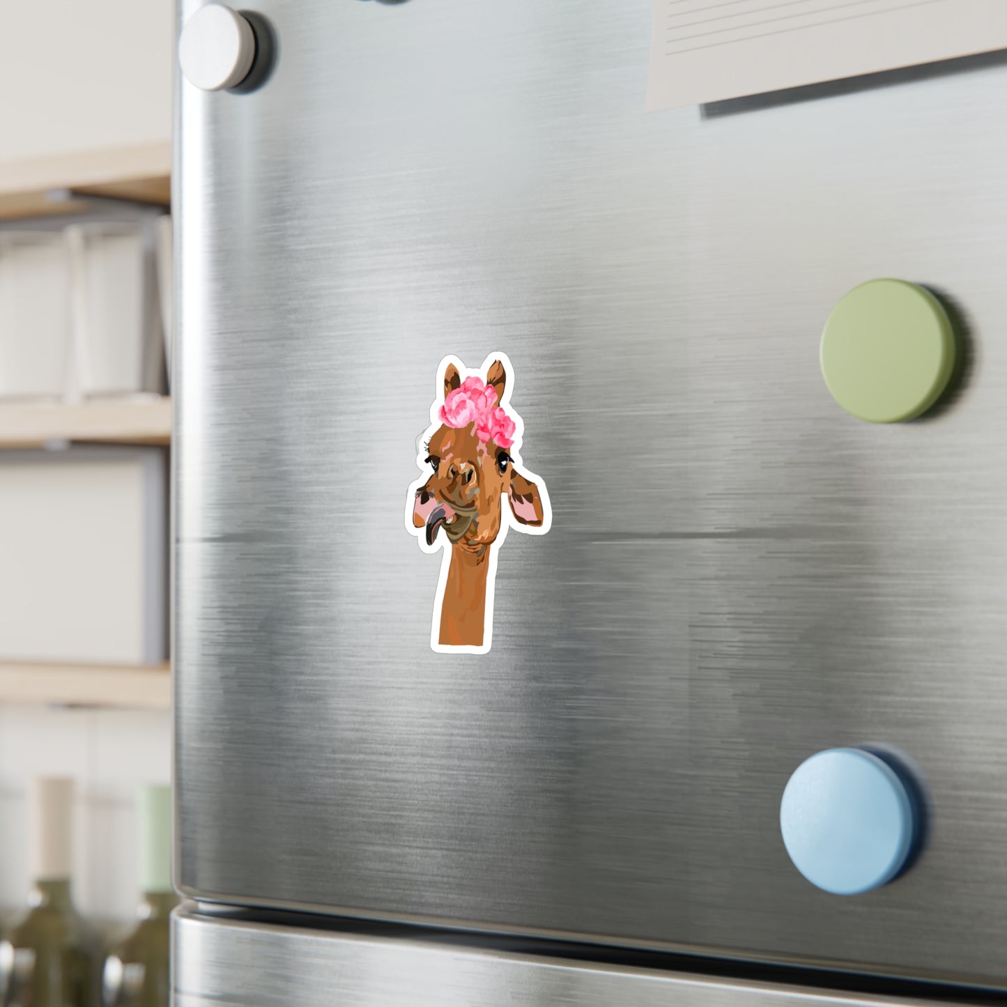Cute Spotless Giraffe with a Flower Crown | Cute Safari Decal For Boys, Girls, Kids| Waterproof, Vinyl and Dishwasher Safe | Laptop, Water bottle, Planner, Tumbler