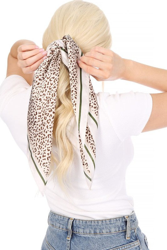 Leopard Silk Fashion Scarf
