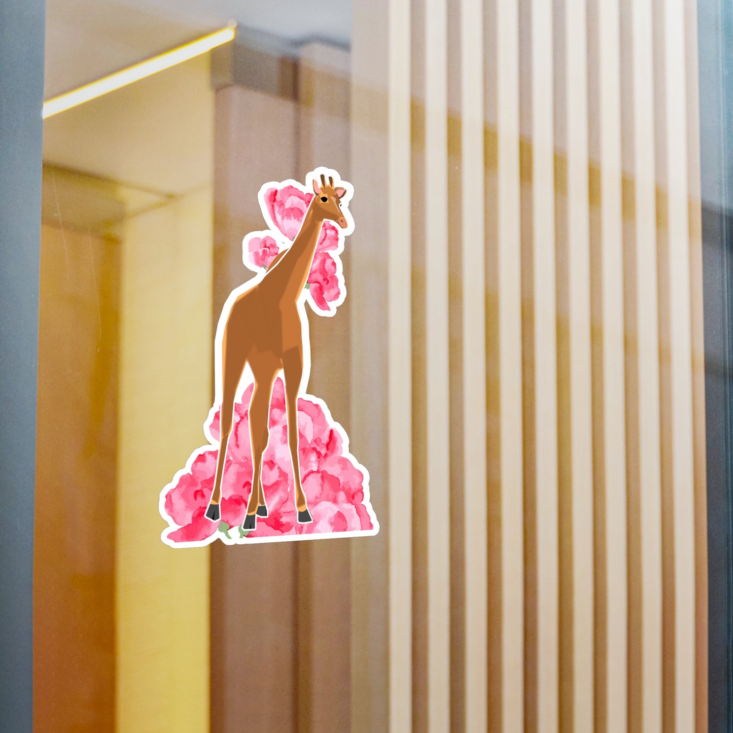 Adorable Spotless Baby Giraffe with a Flower Crown | Cute Safari Decal For Boys, Girls, Kids| Waterproof, Vinyl and Dishwasher Safe | Laptop, Water bottle, Planner, Tumbler