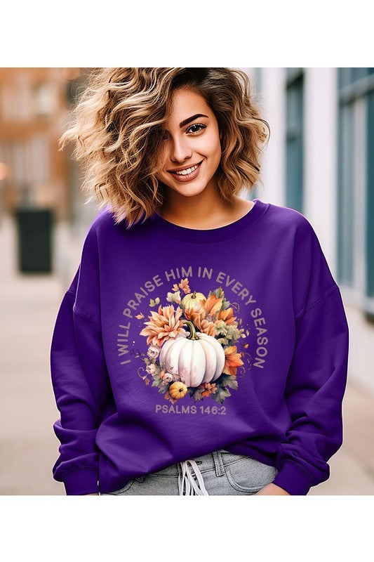 Pumpkin Unisex Fleece Sweatshirt