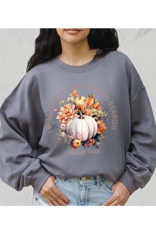 Pumpkin Unisex Fleece Sweatshirt