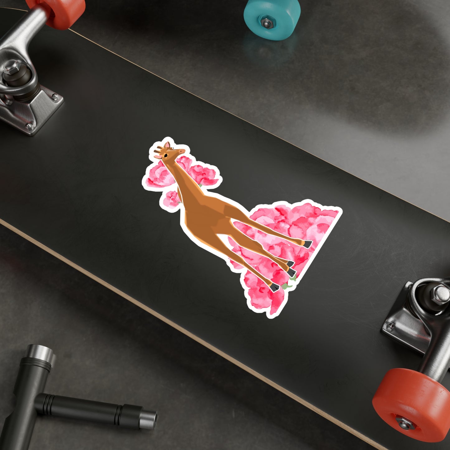 Adorable Spotless Baby Giraffe with a Flower Crown | Cute Safari Decal For Boys, Girls, Kids| Waterproof, Vinyl and Dishwasher Safe | Laptop, Water bottle, Planner, Tumbler
