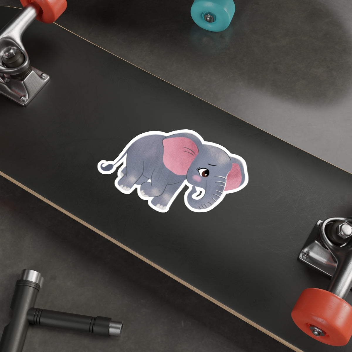 Stickers of Amara the Baby Elephant | Die-Cut Elephant Stickers | Outdoor and Indoor Stickers | Water-resistant Stickers