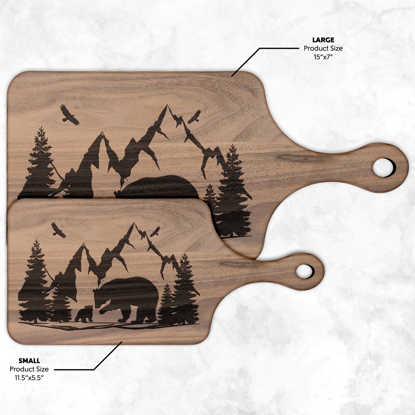 Black Bear Cutting Board | Maple & Walnut Hardwood