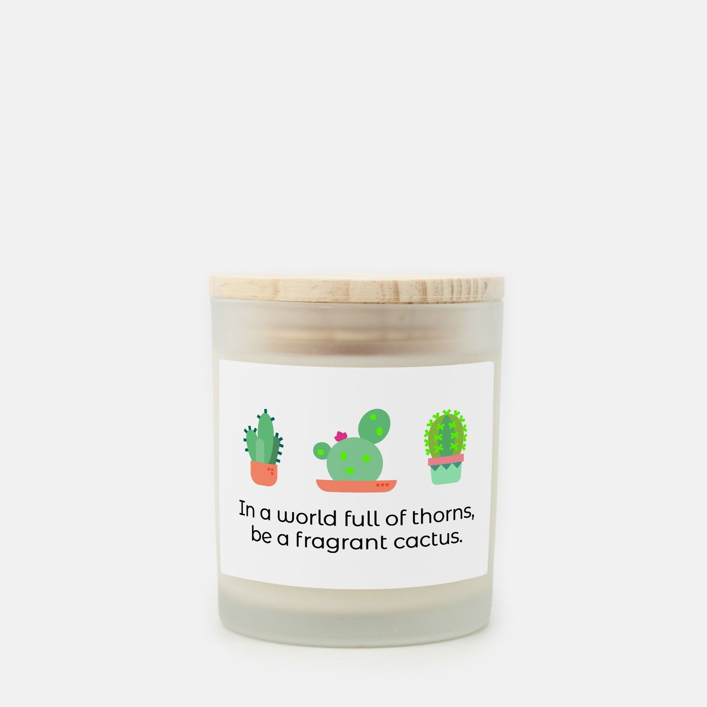 Cactus Candle Frosted Glass, Hand Poured 11 ounce candle, cute cacti candle, various fragrances for your new home, housewarming gift, decor