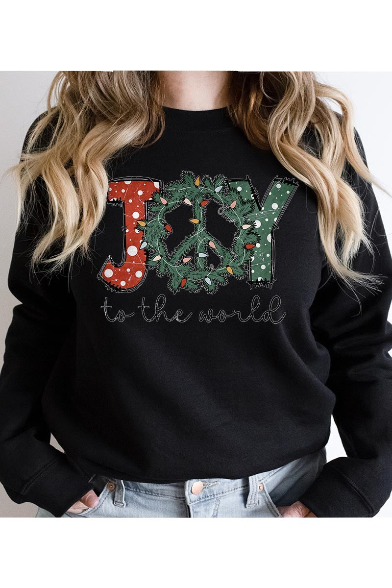 Joy To The World | Christmas Unisex Fleece Sweatshirt
