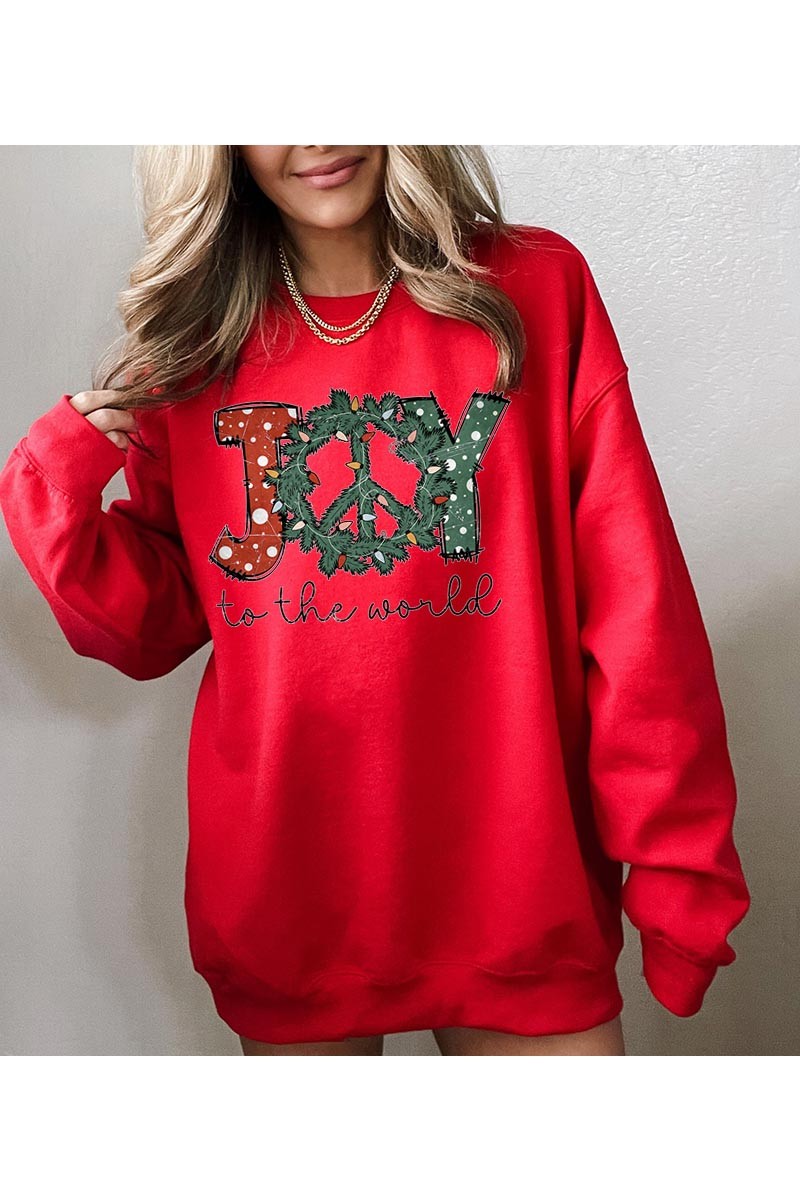 Joy To The World | Christmas Unisex Fleece Sweatshirt